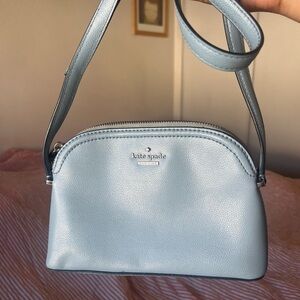 SOLD Kate Spade light blue crossbody leather purse like new